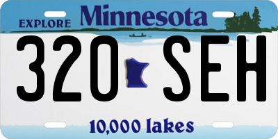 MN license plate 320SEH
