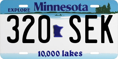MN license plate 320SEK