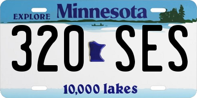 MN license plate 320SES