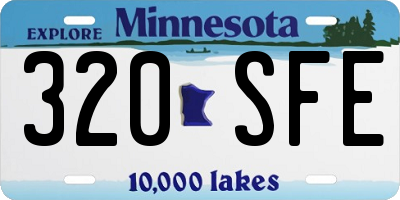 MN license plate 320SFE