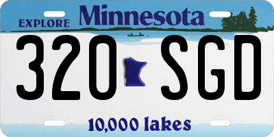 MN license plate 320SGD