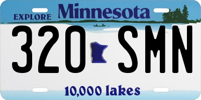 MN license plate 320SMN