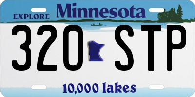 MN license plate 320STP