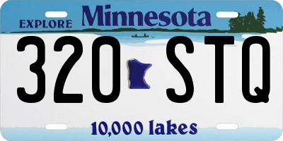 MN license plate 320STQ