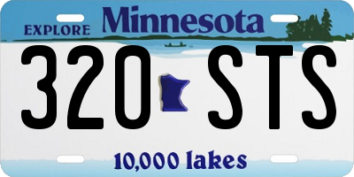 MN license plate 320STS