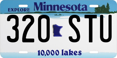 MN license plate 320STU