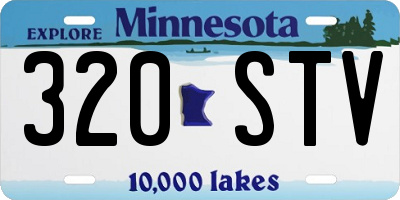 MN license plate 320STV