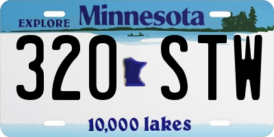 MN license plate 320STW