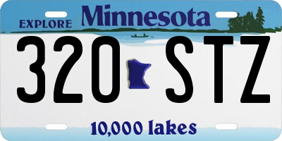 MN license plate 320STZ