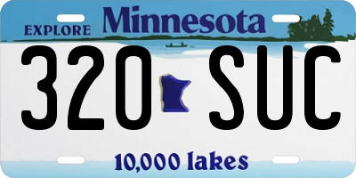 MN license plate 320SUC