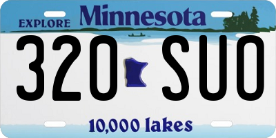 MN license plate 320SUO