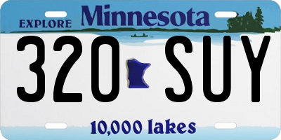MN license plate 320SUY