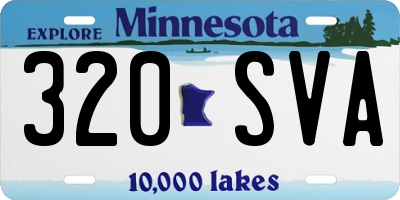 MN license plate 320SVA