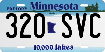 MN license plate 320SVC