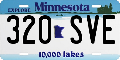 MN license plate 320SVE