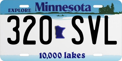 MN license plate 320SVL