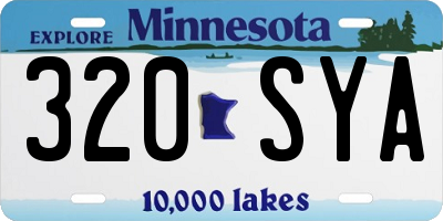 MN license plate 320SYA
