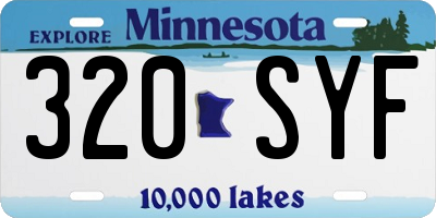 MN license plate 320SYF