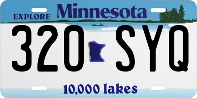 MN license plate 320SYQ