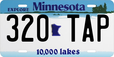 MN license plate 320TAP