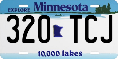MN license plate 320TCJ