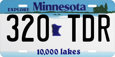 MN license plate 320TDR