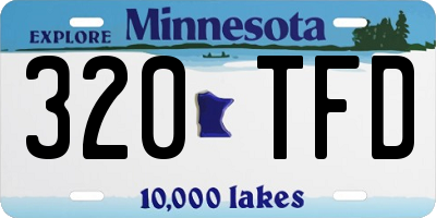 MN license plate 320TFD
