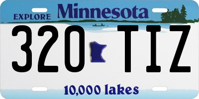 MN license plate 320TIZ