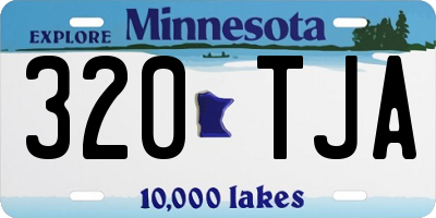 MN license plate 320TJA