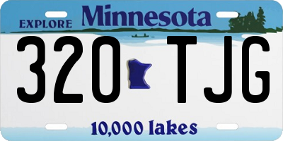 MN license plate 320TJG