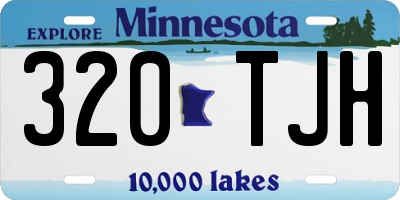 MN license plate 320TJH