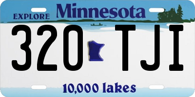 MN license plate 320TJI