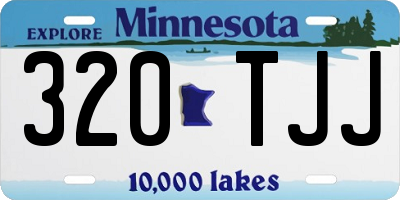 MN license plate 320TJJ