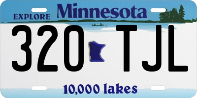 MN license plate 320TJL