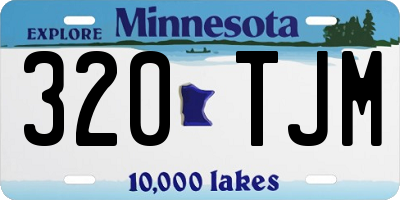 MN license plate 320TJM