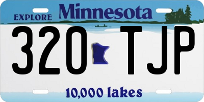 MN license plate 320TJP