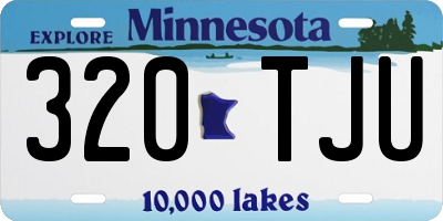 MN license plate 320TJU