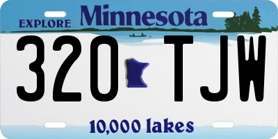 MN license plate 320TJW