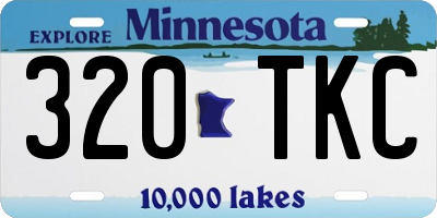 MN license plate 320TKC