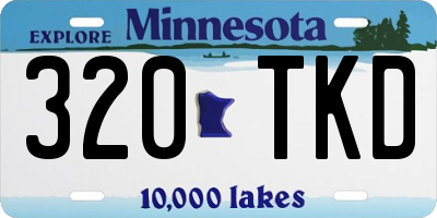 MN license plate 320TKD