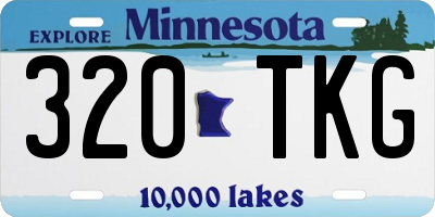 MN license plate 320TKG
