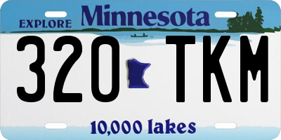 MN license plate 320TKM