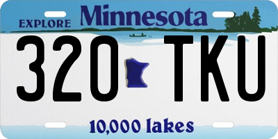 MN license plate 320TKU