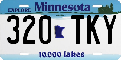MN license plate 320TKY