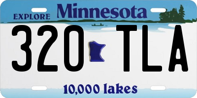 MN license plate 320TLA