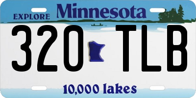 MN license plate 320TLB