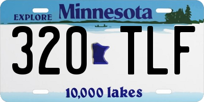 MN license plate 320TLF