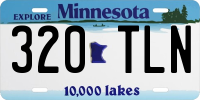 MN license plate 320TLN