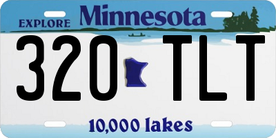MN license plate 320TLT