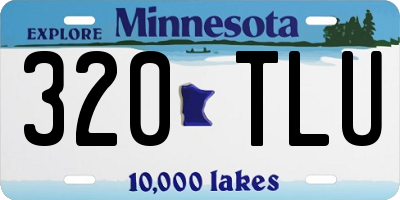 MN license plate 320TLU
